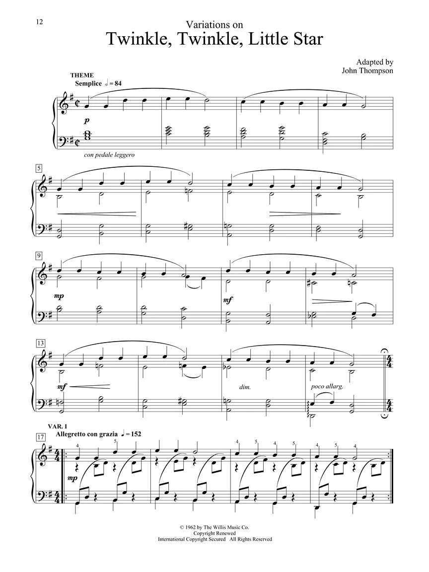 Theme and Variations - John Thompson Recital Series - Image 3
