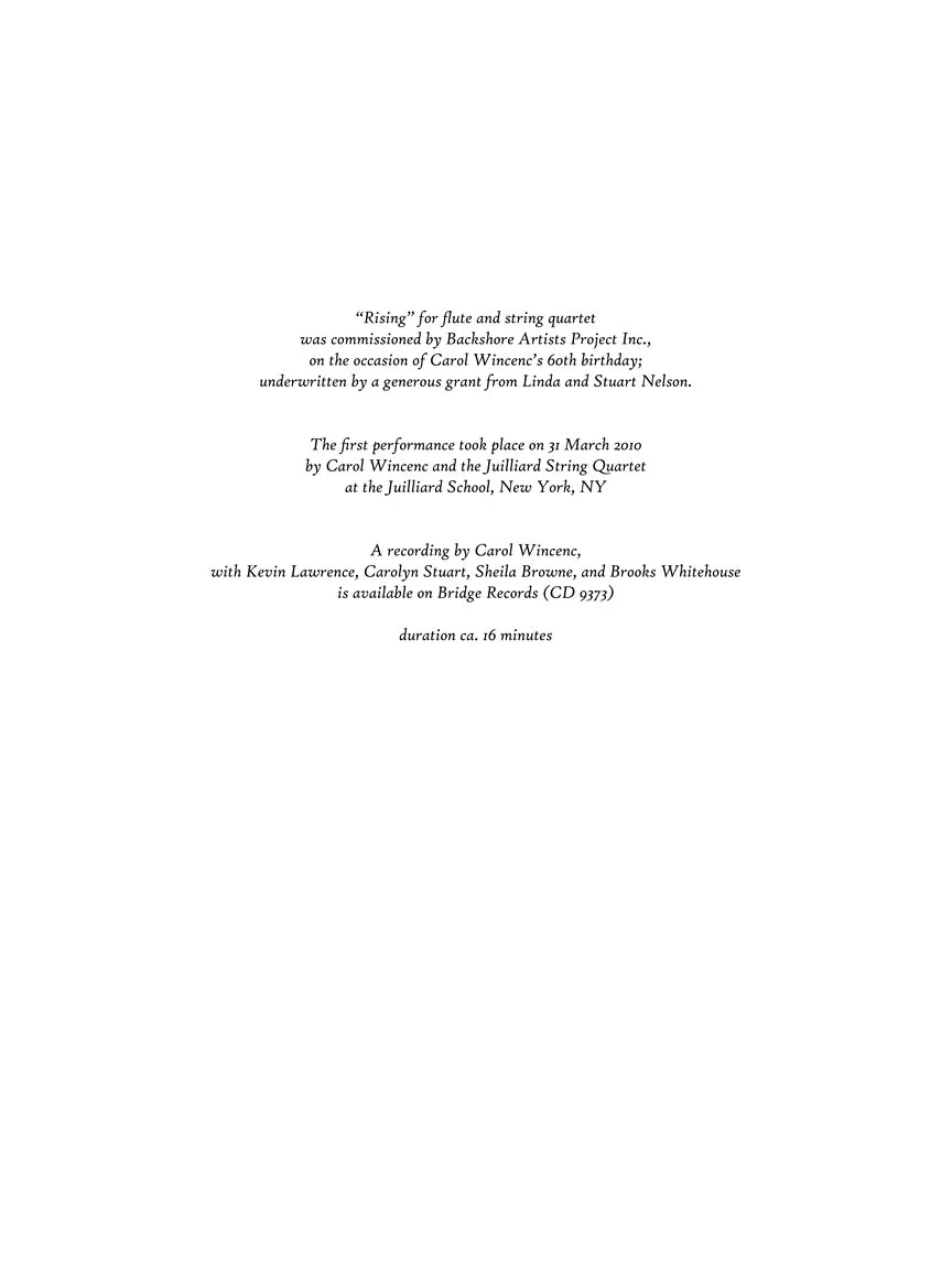 Tower Rising - For Flute and String Quartet - Image 3