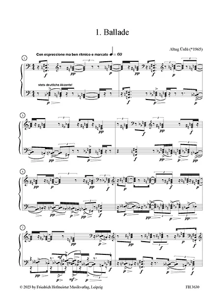 Ünlü Suite for piano solo - Image 2
