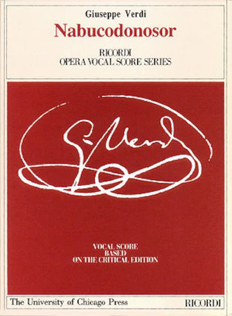 Verdi Nabucodonosor Vocal Score Nabucco Critical Edition