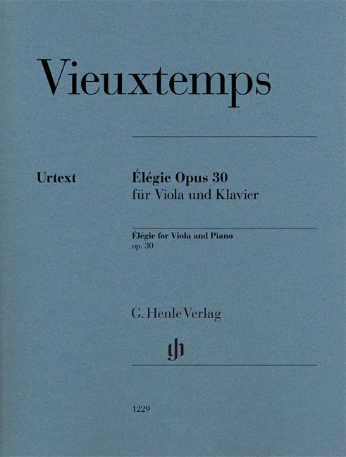 Vieuxtemps: Élégie for Viola and Piano, Op. 30 (Score and Parts)