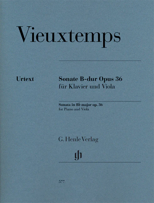 Vieuxtemps: Sonata in B flat major, Op. 36 for Piano and Viola