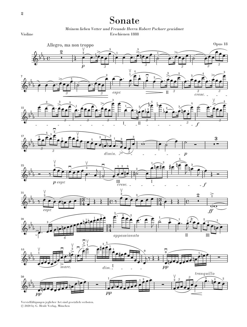 R. Strauss: Sonata in E flat major, Op. 18 for Violin and Piano - Image 4