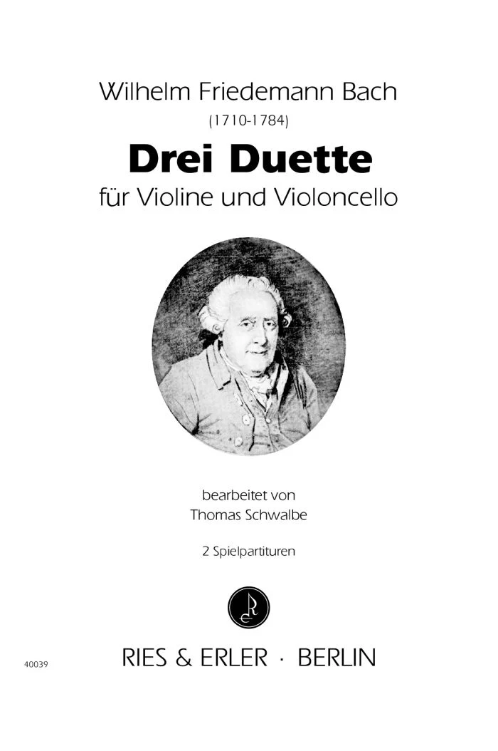 W.F. Bach Three Duets for Violin and Cello