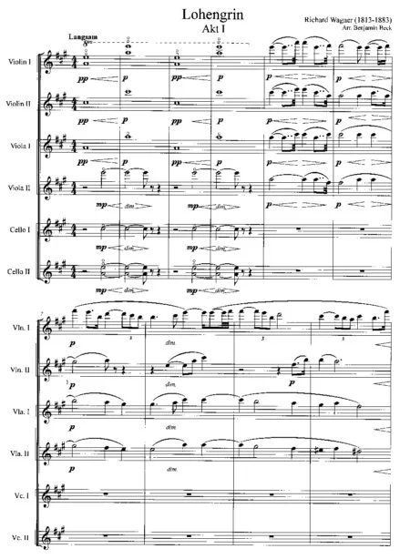Wagner Lohengrin Act I arr. for string sextett - Image 2