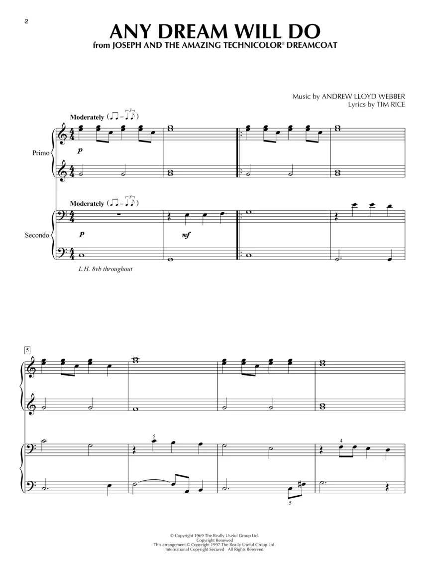 Lloyd Webber, Andrew - Favorites for Piano Duet - Image 3