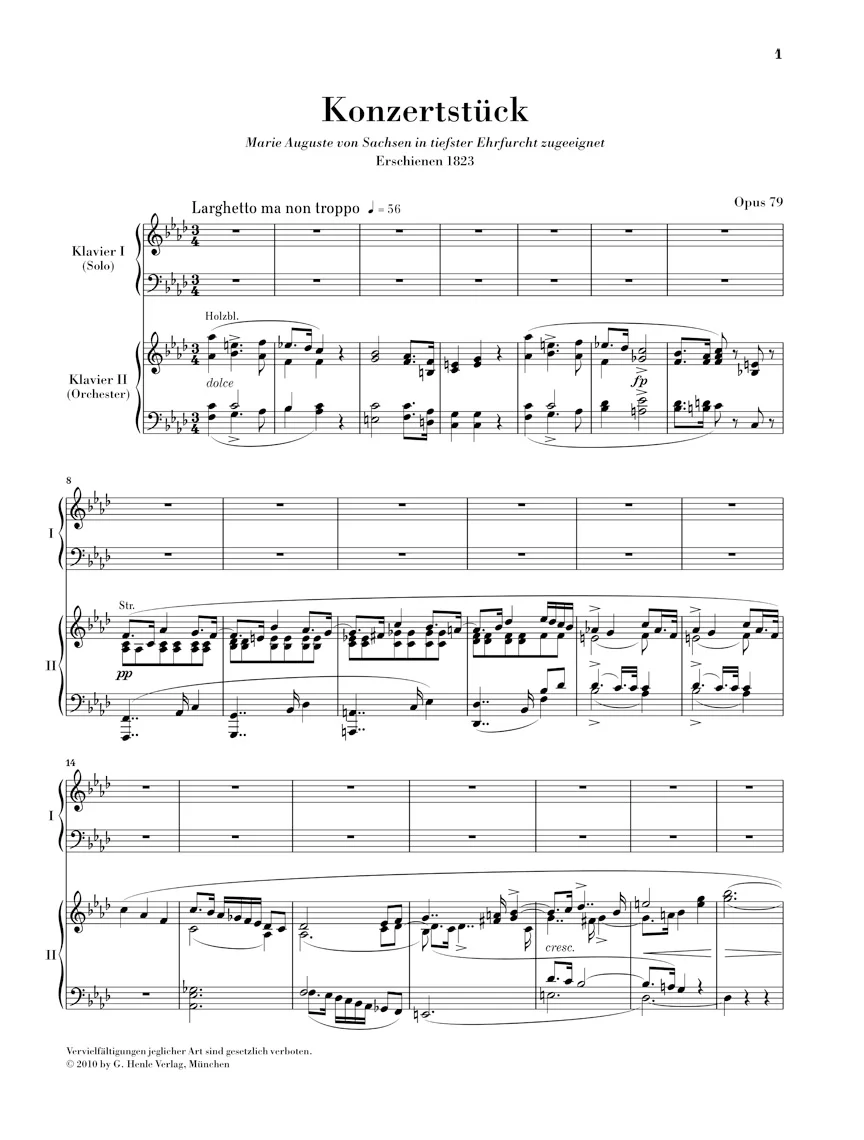 Weber: Concert Piece in f minor, Op. 79 for Piano and Orchestra (Piano Reduction) - Image 2