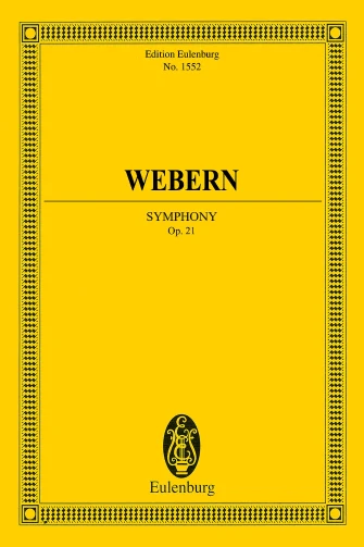 Webern Symphony Op. 21 Orchestra Study Score