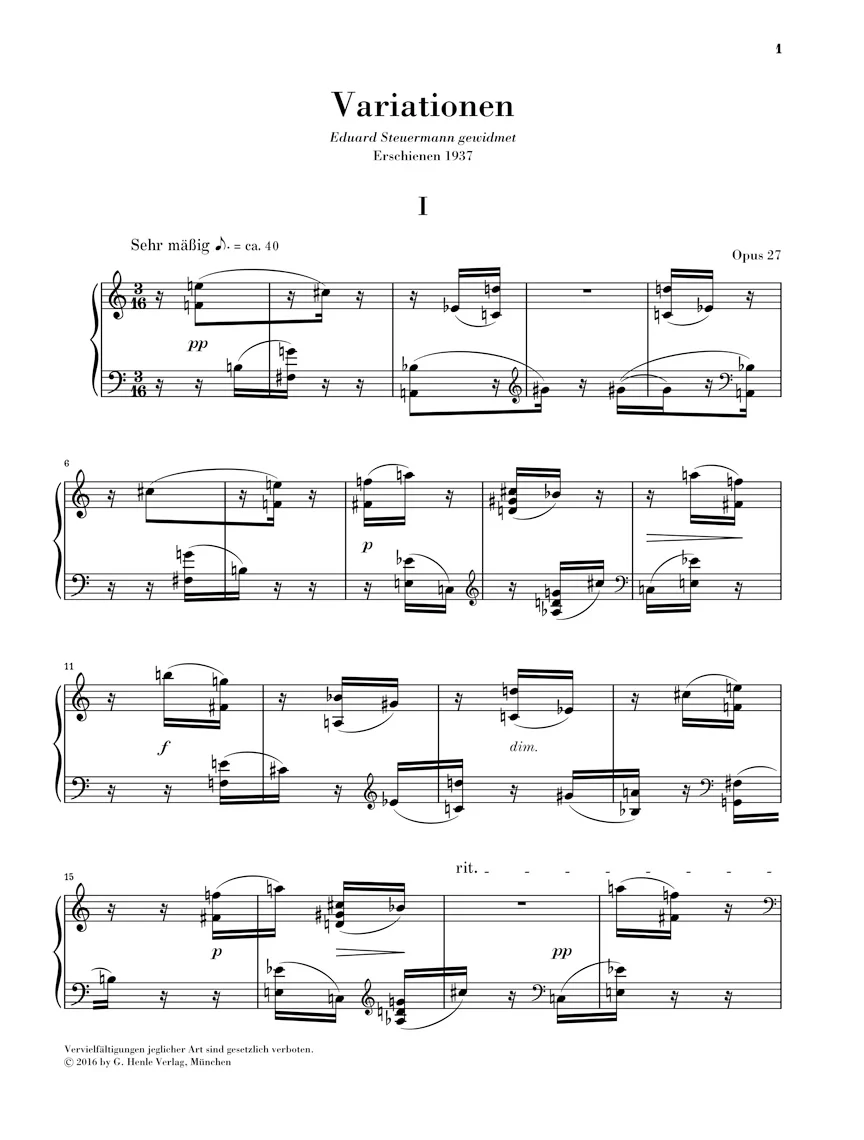 Webern: Variations, Op. 27 - Image 2