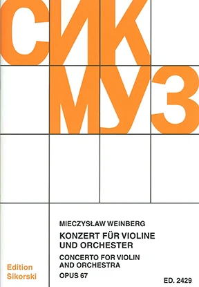 Weinberg CONCERTO FOR VIOLIN AND ORCHESTRA, OP. 67 Study Score