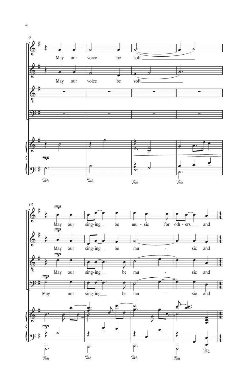 Whitacre Sing Gently SATB - Image 4