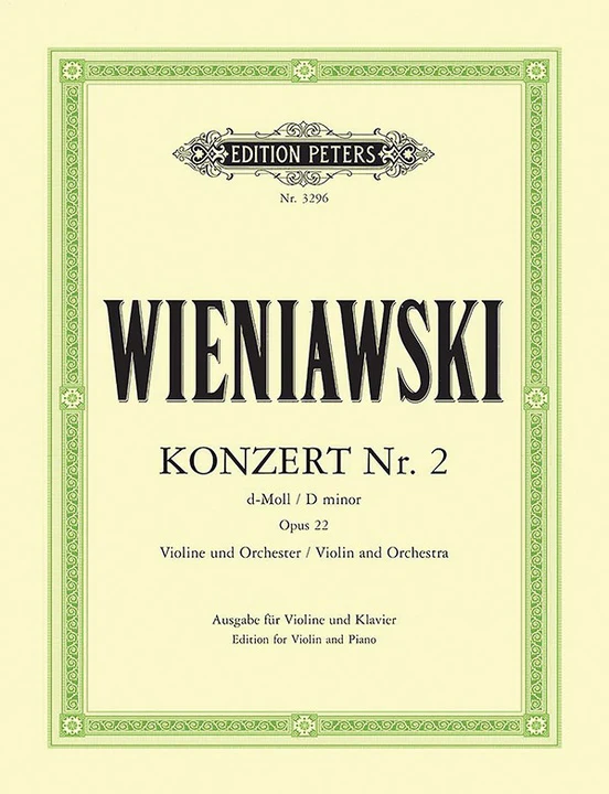 Wieniawski Violin Concerto for Violin No. 2 in D Minor, Op. 22