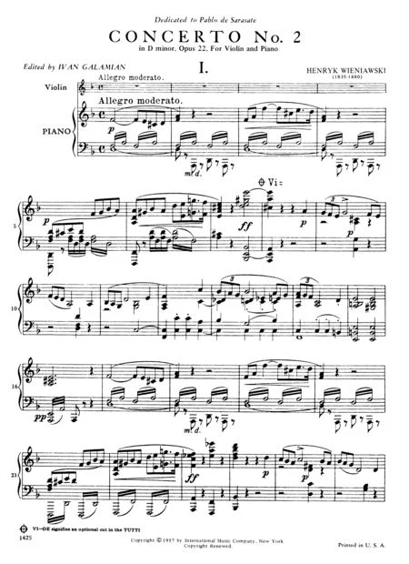 Wieniawski Violin Concerto No. 2 in D minor, Opus 22 - Image 2
