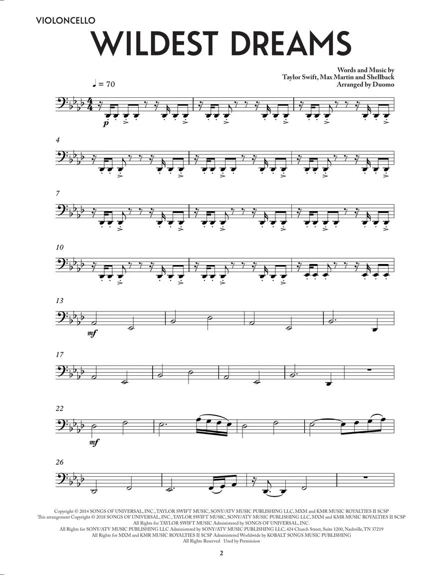 Wildest Dreams From Bridgerton for String Quartet - Image 2