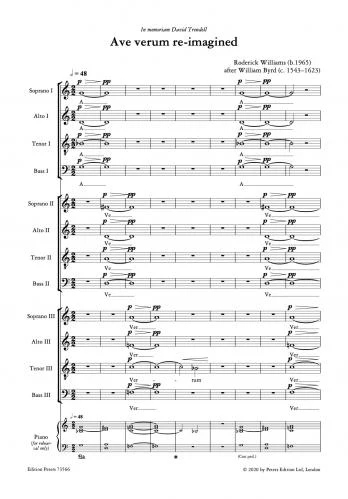 Williams Ave Verum Corpus Re-imagined 3 SATB Choirs - Image 2