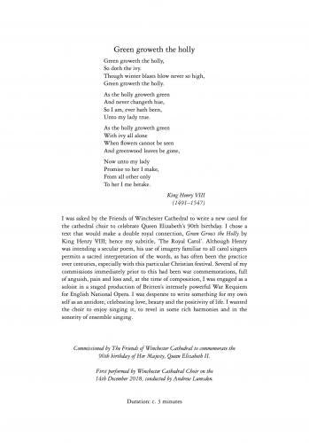 Williams  Queen Elizabeth's Winchester Carol SATB - Image 4