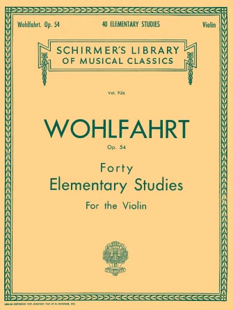 Wohlfahrt 40 Elementary Studies Opus 54