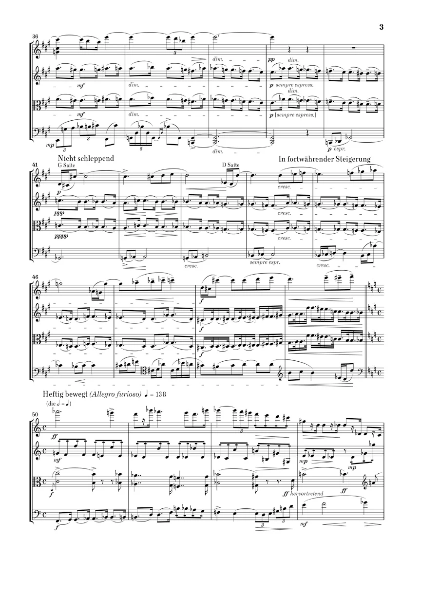 Zemlinsky: String Quartet No. 2, Op. 15 (Study Score) - Image 4