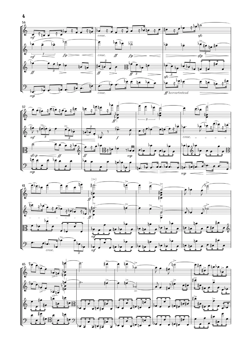 Zemlinsky: String Quartet No. 2, Op. 15 (Study Score) - Image 5